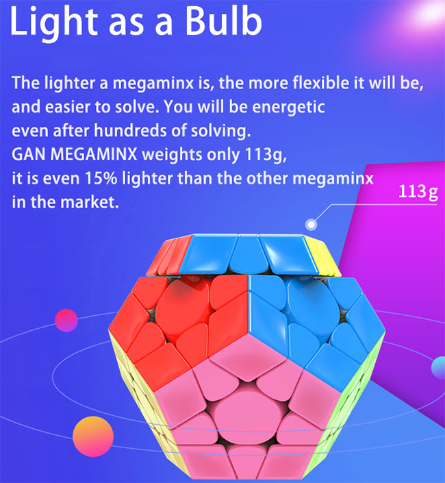 Gan Megaminx Cube Stickerless